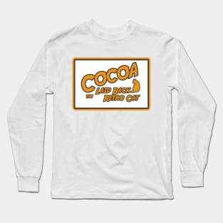 Cocoa the Laid Back Retro Cat - Framed Logo Long Sleeve T-Shirt